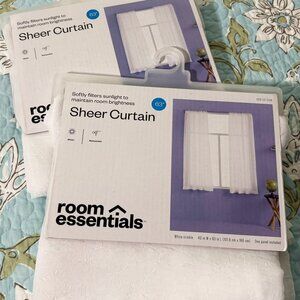 Room Essentials sheer curtain panels (2 panels) 63"